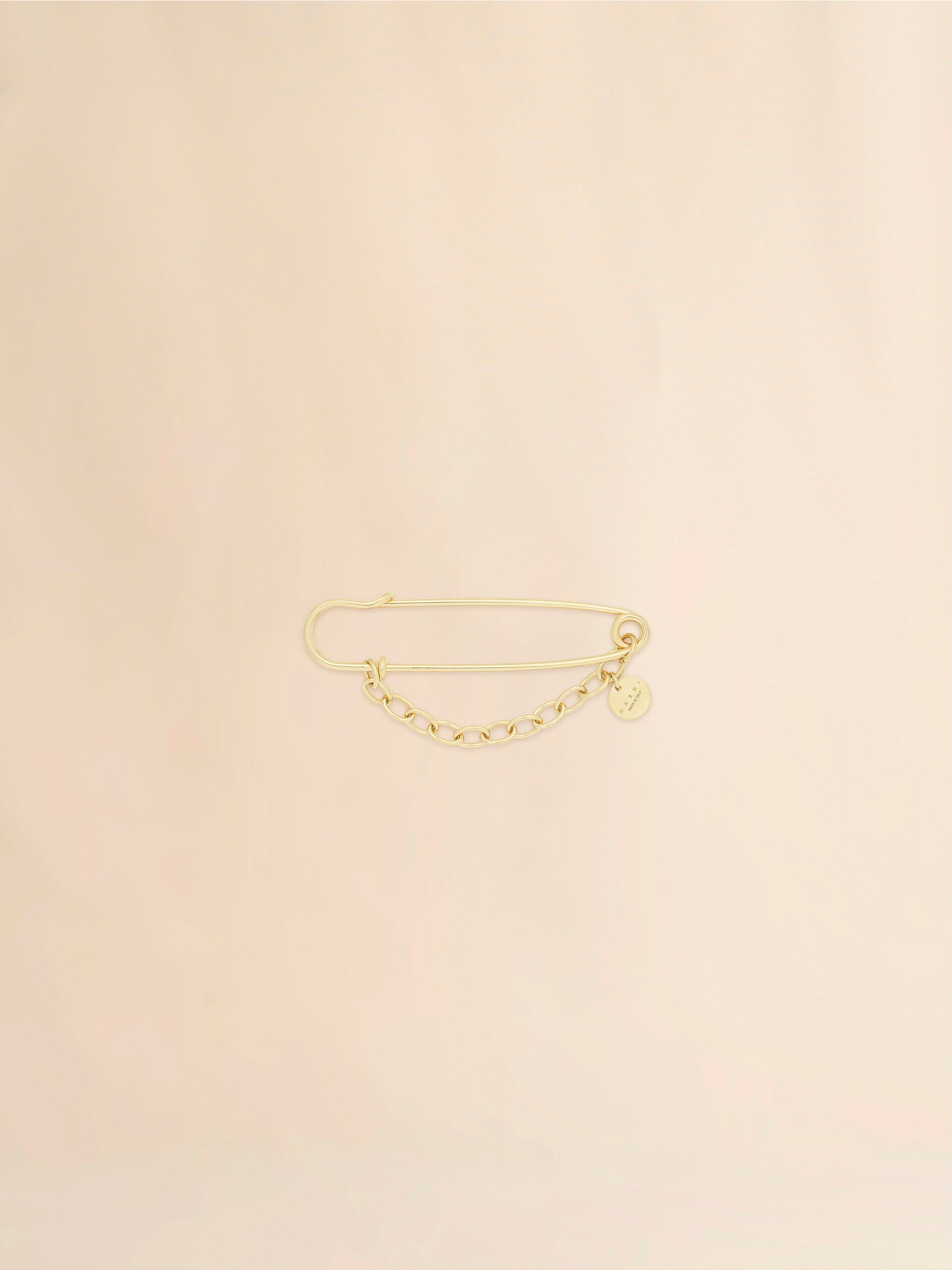 ゴールドトーン安全ピンブローチ | Marni