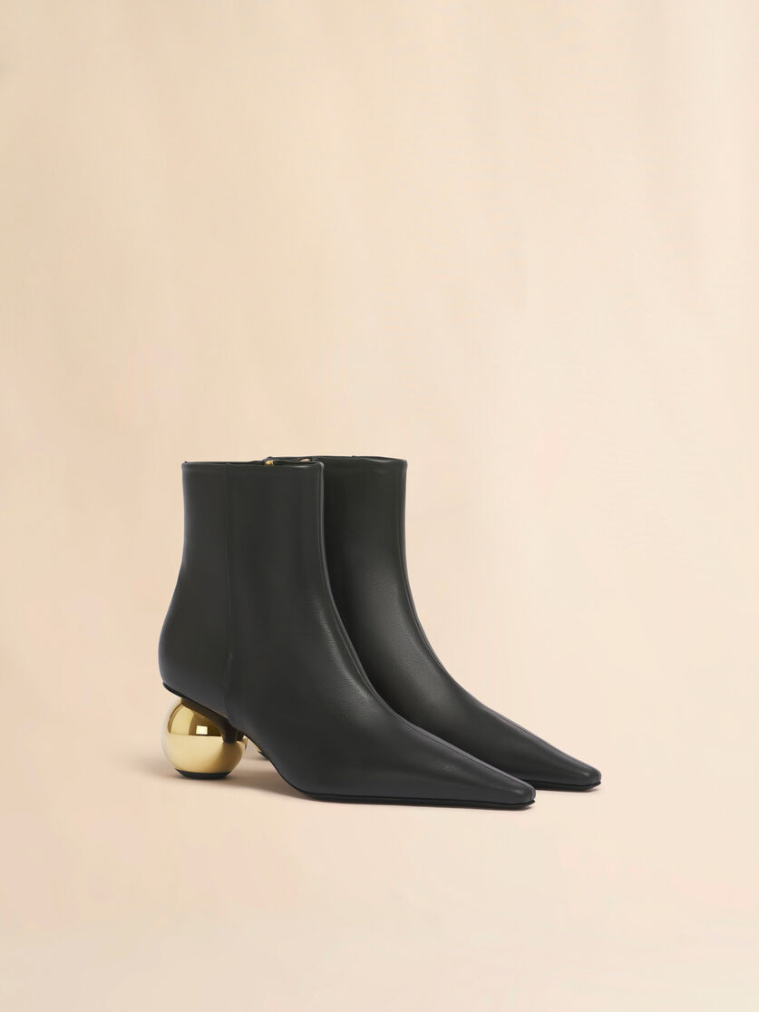 Black leather ankle boot - Boots - Image 2