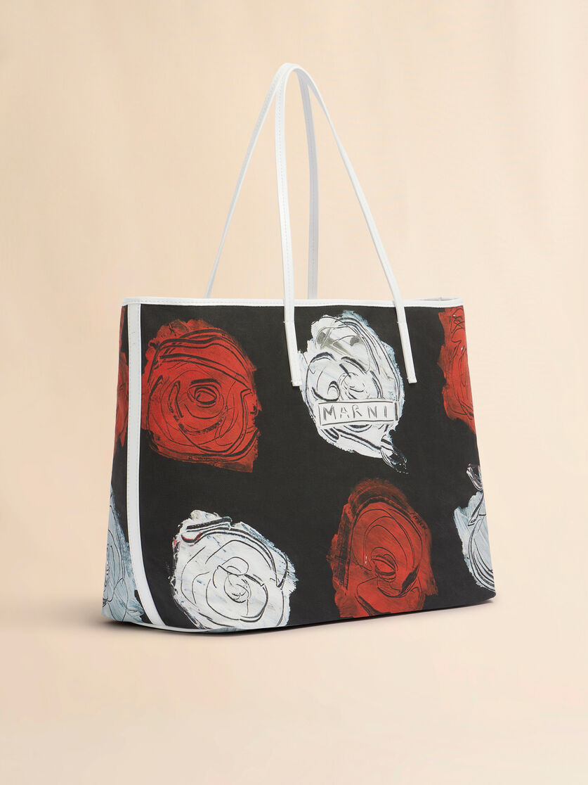 Wendetasche Janus in Schwarz mit rotem und weißem Mercury-Print - Shopper - Image 6