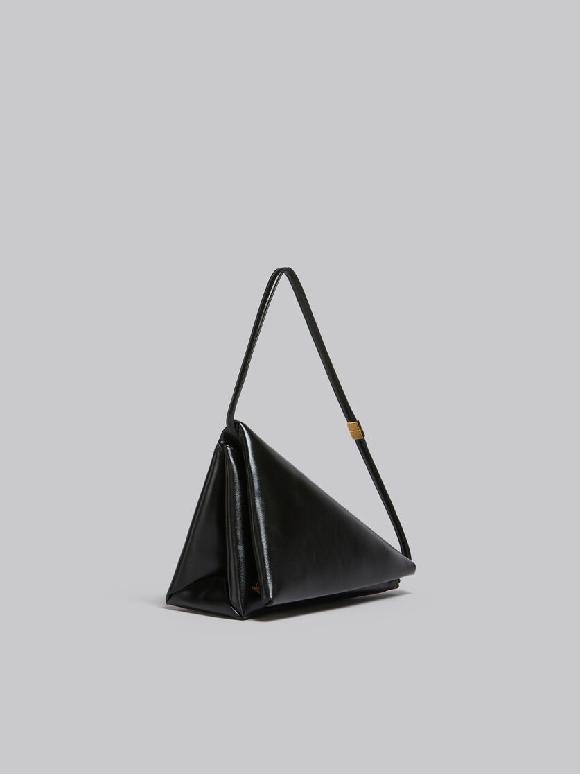 Black leather Prisma triangle bag - Shoulder Bag - Image 6