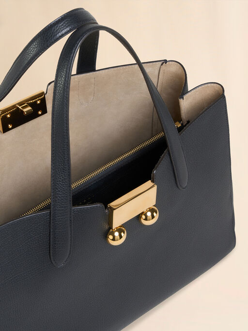 Black leather medium Trunkaroo Tote handBag - Handbags