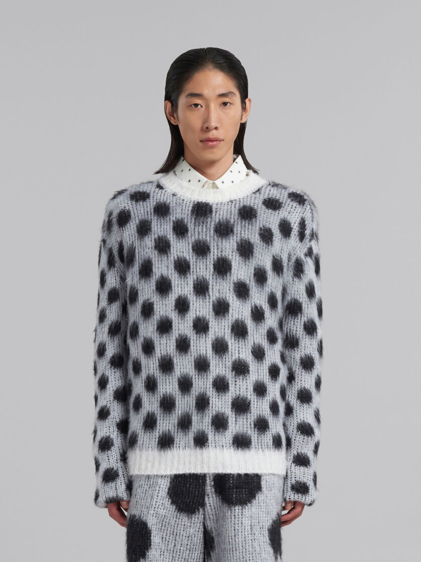 White mohair jumper with polka dots - Pullovers - Image 2