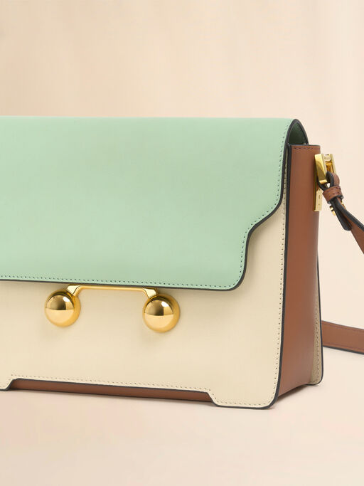 Green cream e brown leather Trunkaroo medium shoulder Bag - Shoulder Bags