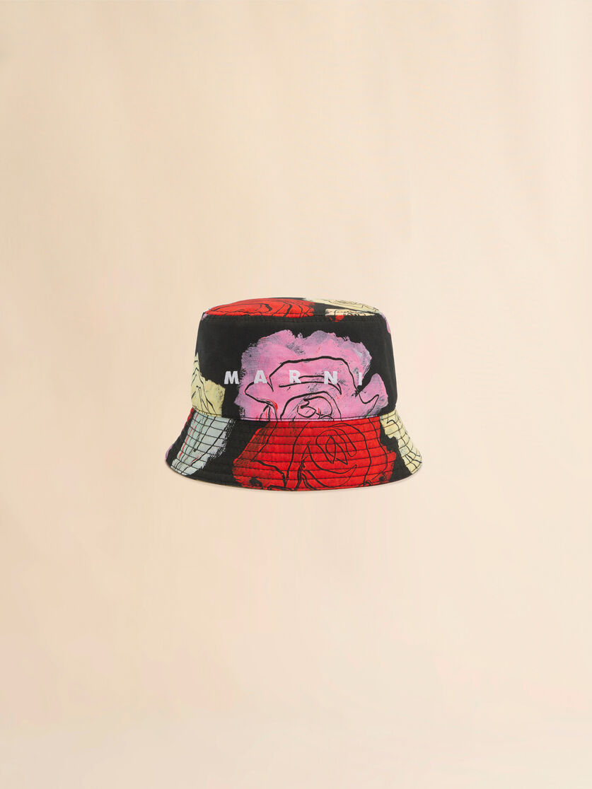 Black cotton bucket hat with Orion print - Hats - Image 4