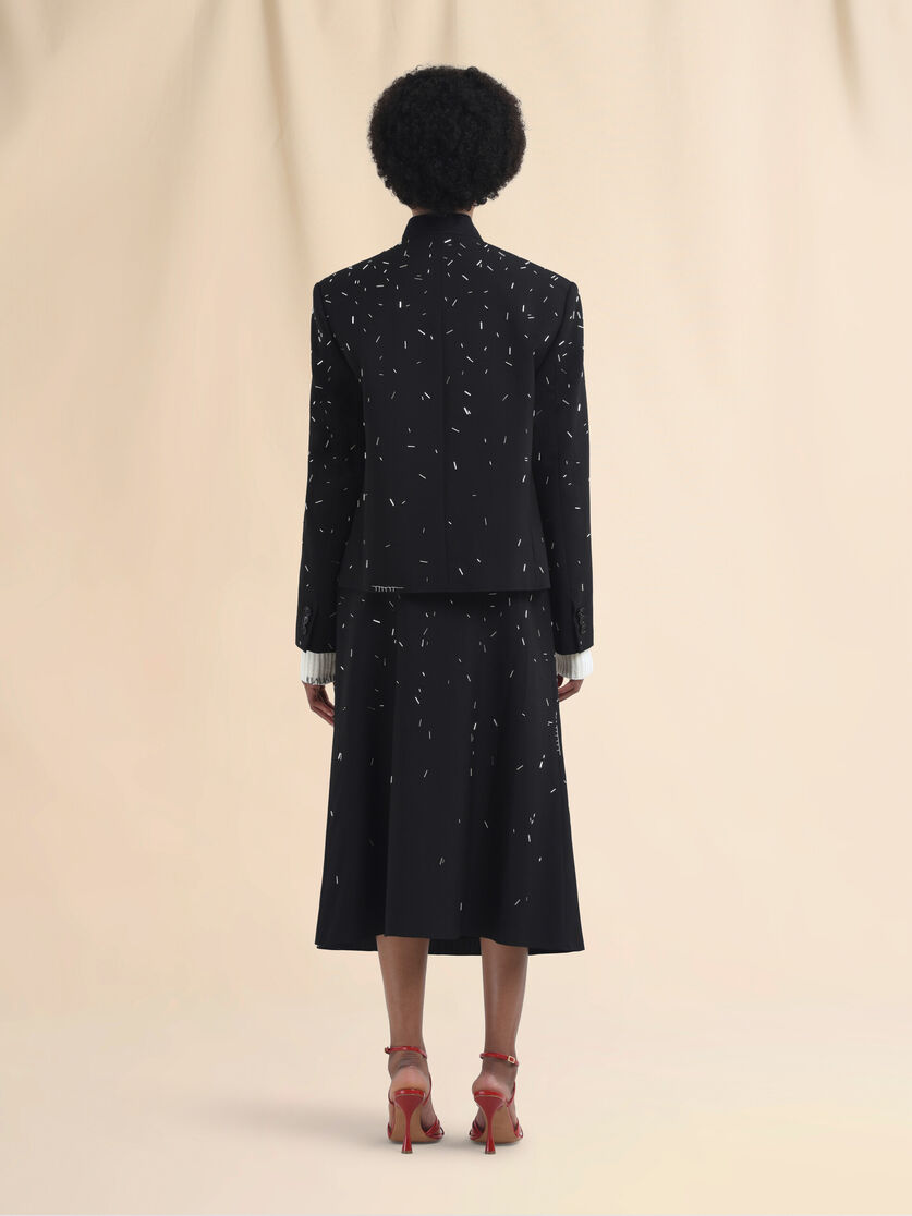 Schwarze Jacke aus Wolle mit Perlendetail - Jacken - Image 3