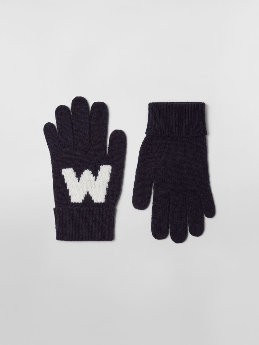 WOLLHANDSCHUHE MIT GROSSEM „M“ AUF DER VORDERSEITE - Handschuhe - Image 1