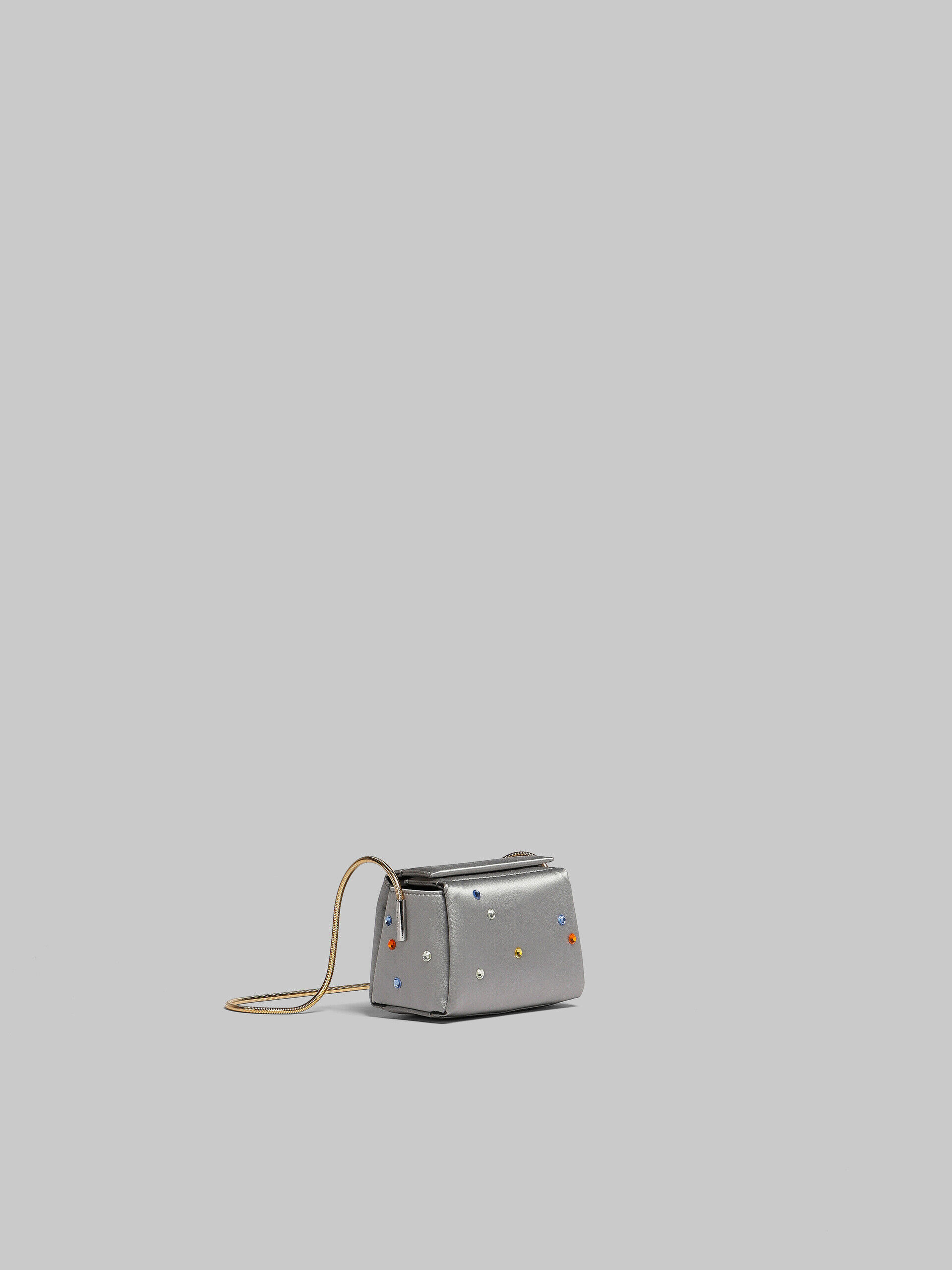 Toggle Mini Bag in grey satin | Marni