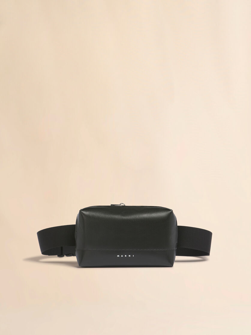 ブラック テープベルト付きバムバッグ, Image 1