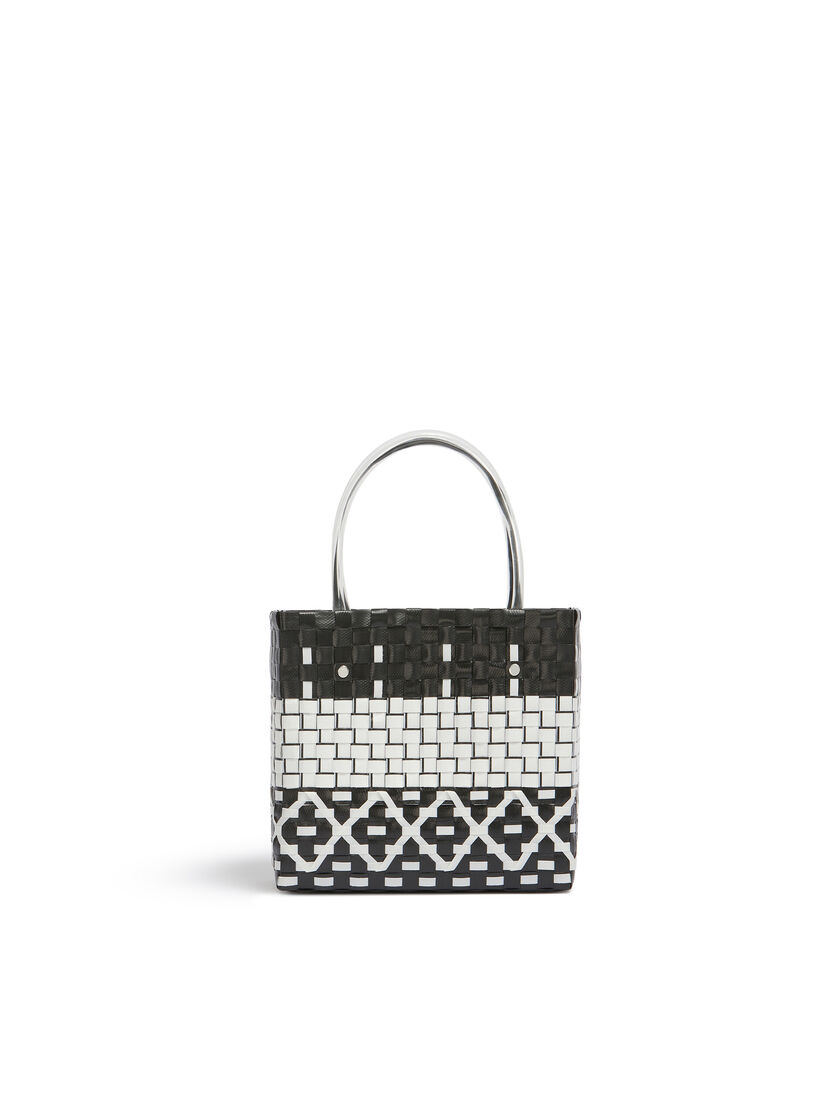 Blue geometric MARNI MARKET MINI BASKET Bag - Shopping Bags - Image 3
