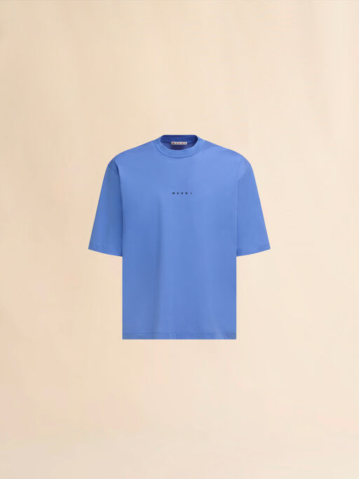 Light blue organic cotton T-shirt with Mini logo Marni - Shirts