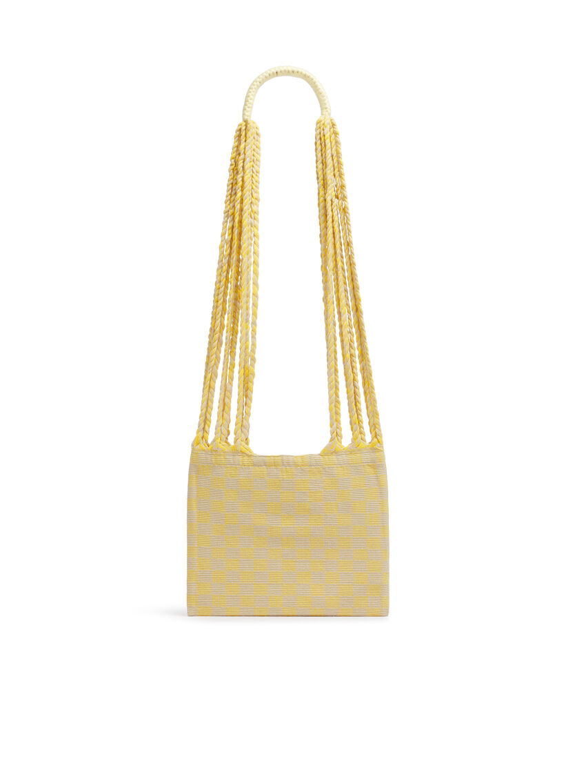 ホワイト MARNI MARKET CROSS CHECKERBORAD HAMMOCK BAG - ショッピングバッグ - Image 3