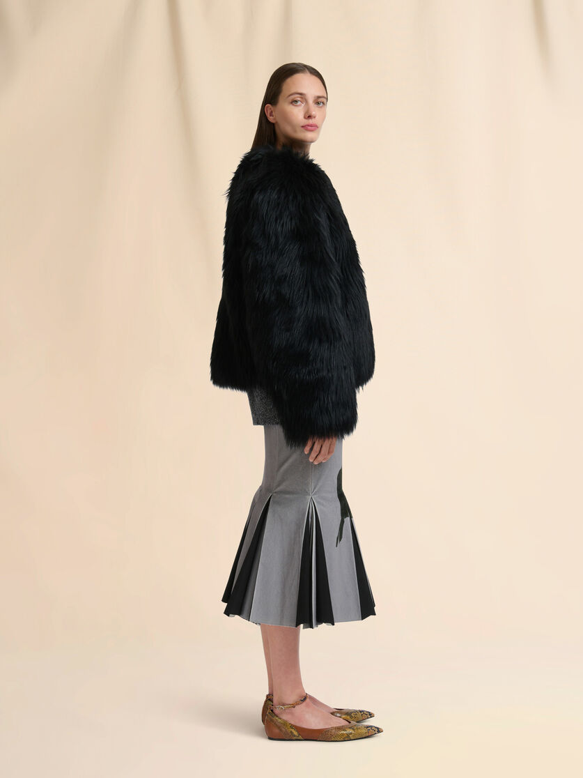 Black shearling jacket - Jackets - Image 6