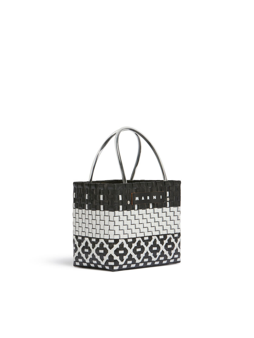Blue geometric MARNI MARKET MINI BASKET Bag - Shopping Bags - Image 2