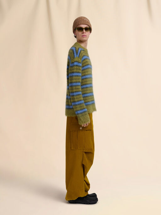 Brown corduroy cargo pants with Trunkaroo logo - Pants