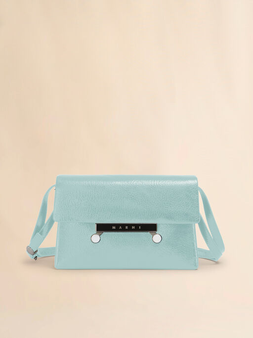 グリーン クラクリュールパテントレザー製 スモール Envelope バッグ - ショルダーバッグ