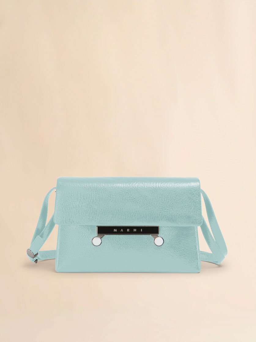 Black craquelé patent leather small Envelope bag - Shoulder Bags - Image 1