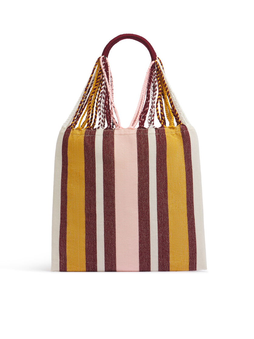 MARNI MARKET ポリエステル ショッピングバッグ ハンモック風ハンドル付き グレー/ターコイズ/レッド - ハンドバッグ - Image 3