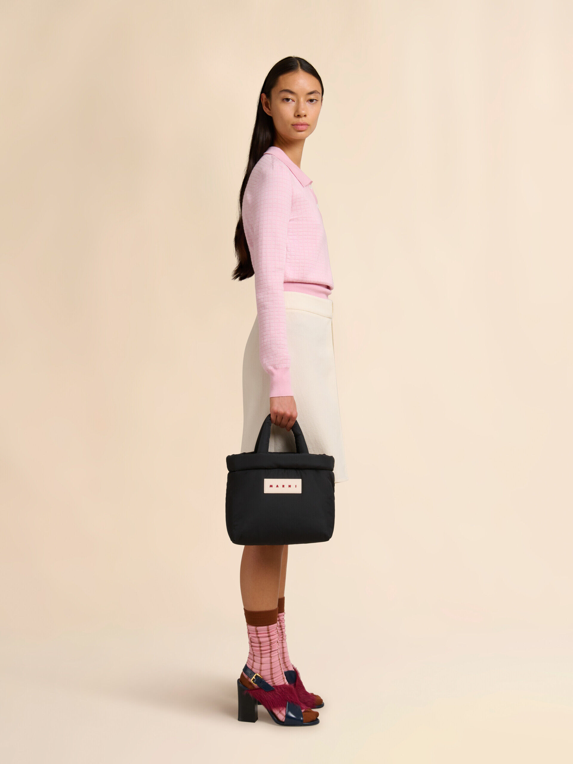 ブラック Puff E/W トートバッグ | Marni