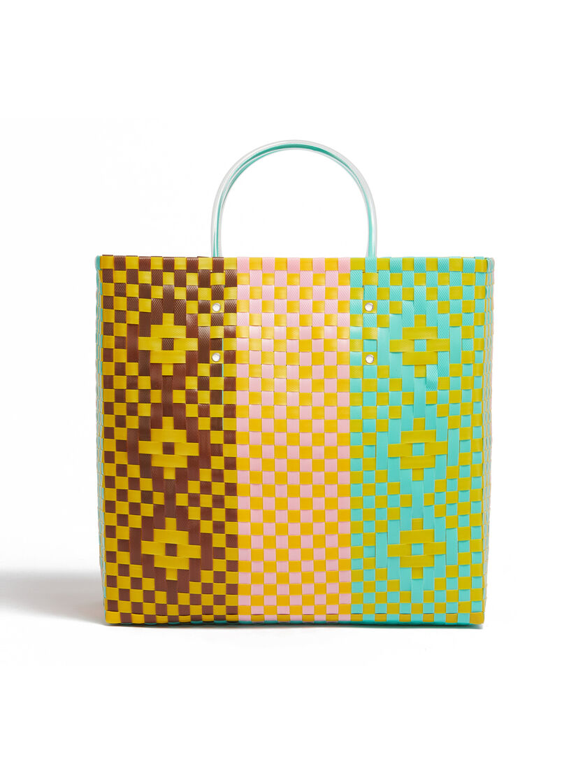 Yellow rhombus MARNI MARKET LARGE BASKET bag | Marni