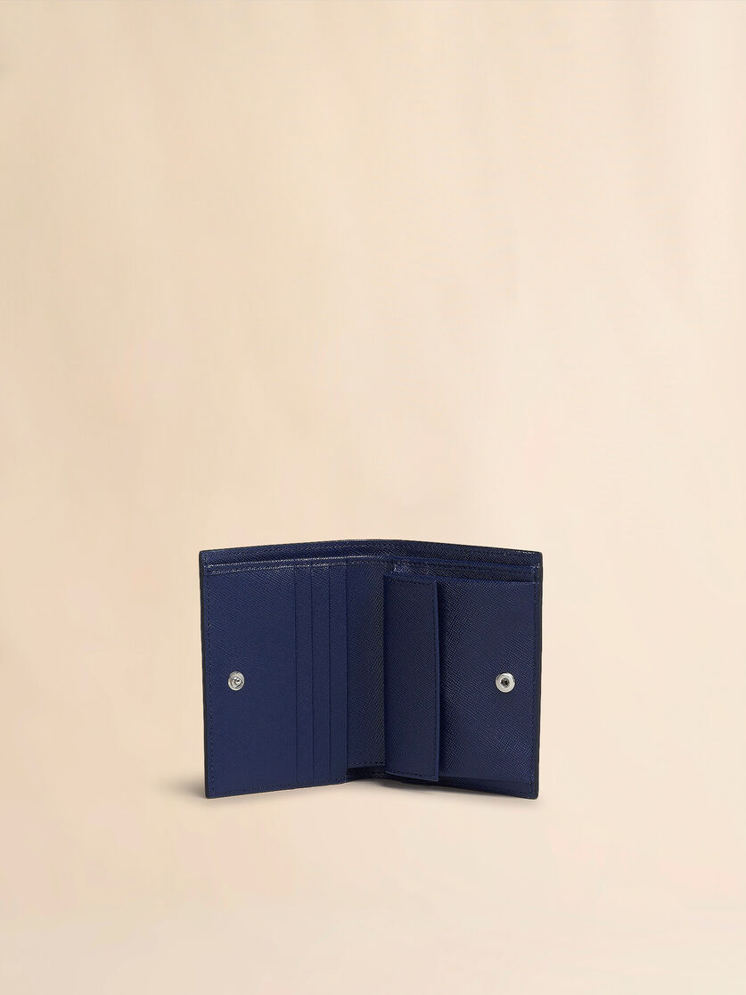 Black saffiano leather bi-fold wallet - Wallets - Image 2