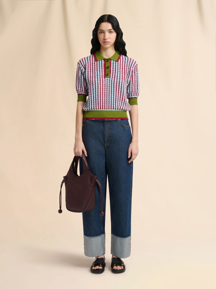 Red leather Trunkaroo Soft small tote bag, Image 2