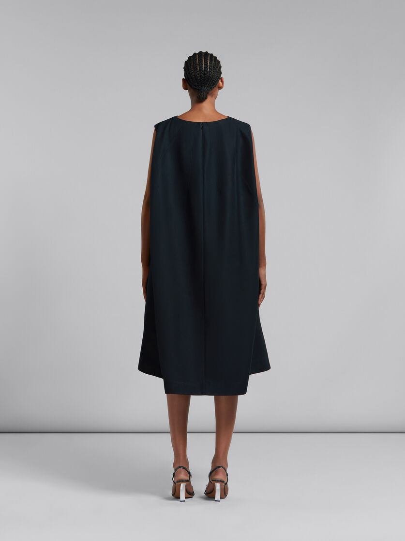 Black cotton cady cocoon dress - Dresses - Image 3