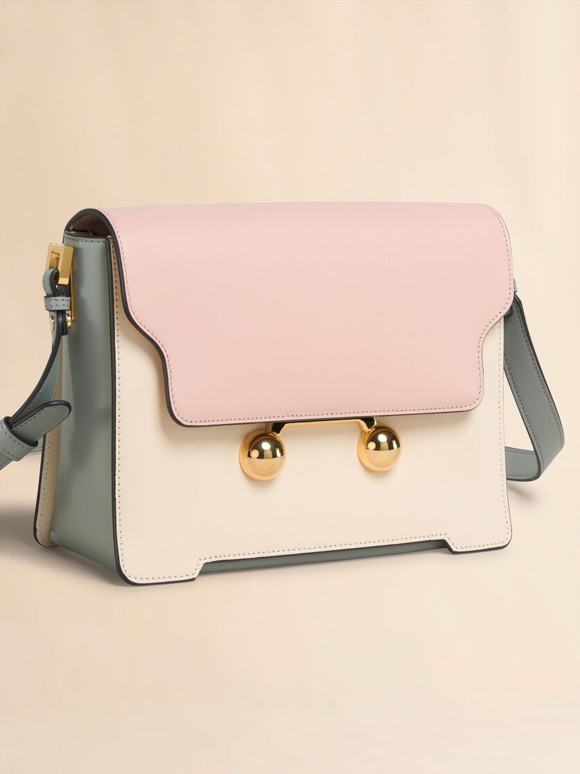 Blue, beige e light blue leather Trunkaroo medium shoulder Bag - Shoulder Bags - Image 4