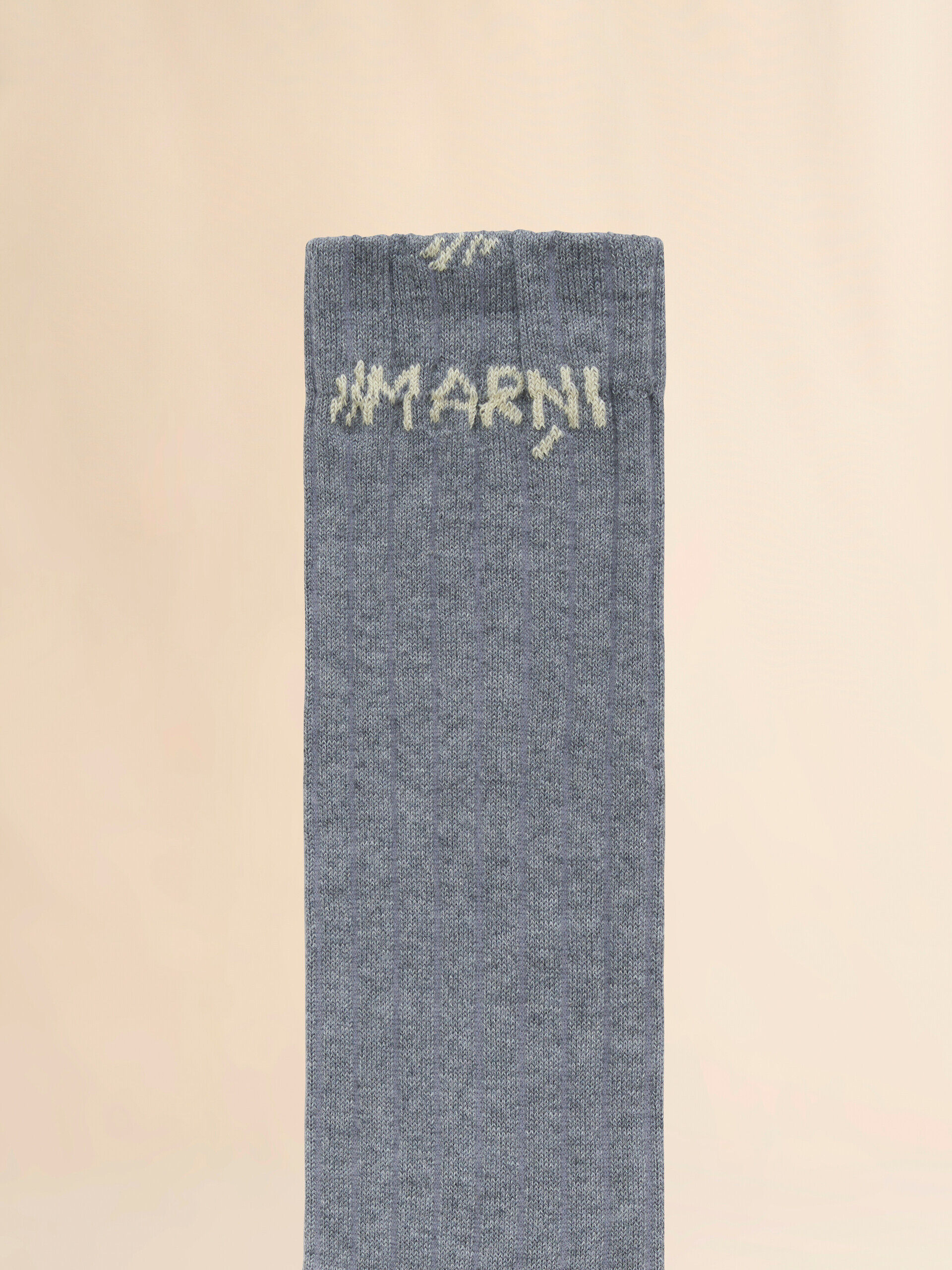 CELINE グレー リブ編みソックス 足元らくらく】ゴムなし リブ ショート丈ソックス 24-26cm
