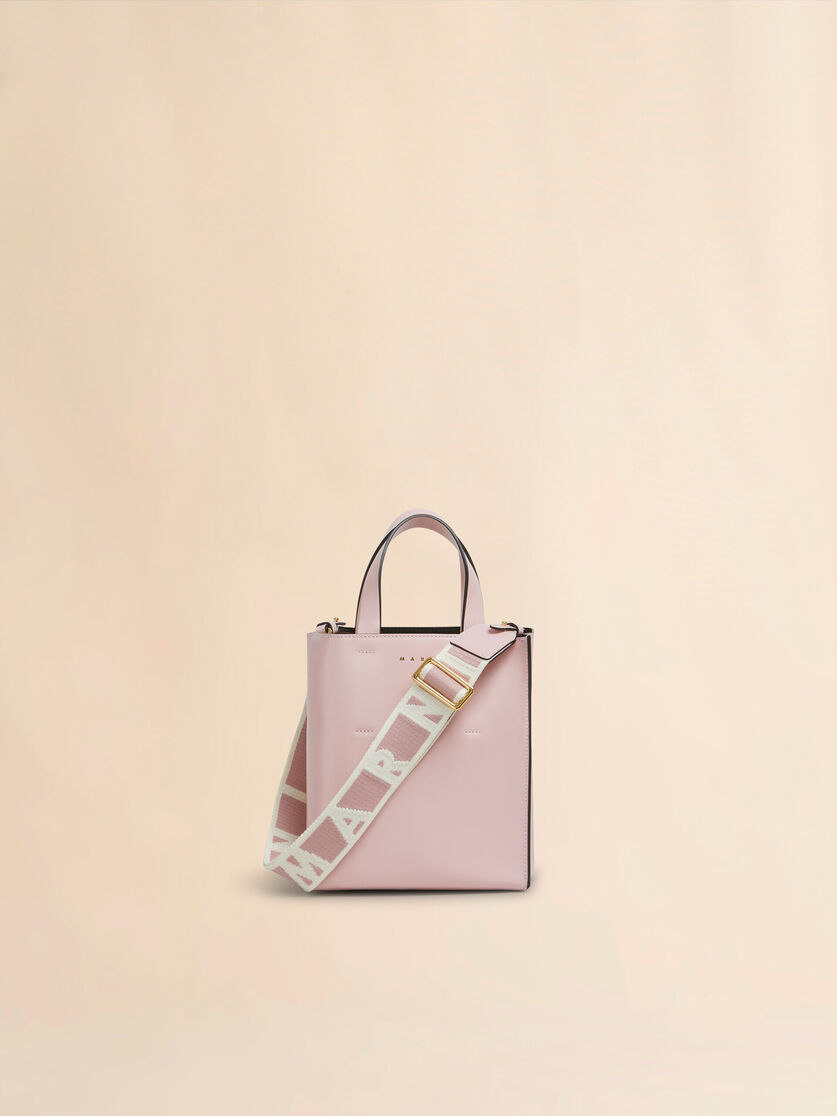 ライトブルー レザー製 Museo ミニバッグ - ショッピングバッグ - Image 1