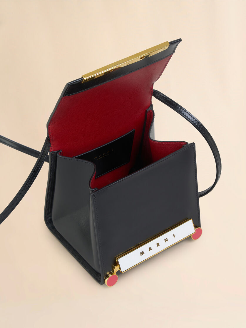 Black leather VHS small triangle bag - Shoulder Bags - Image 4