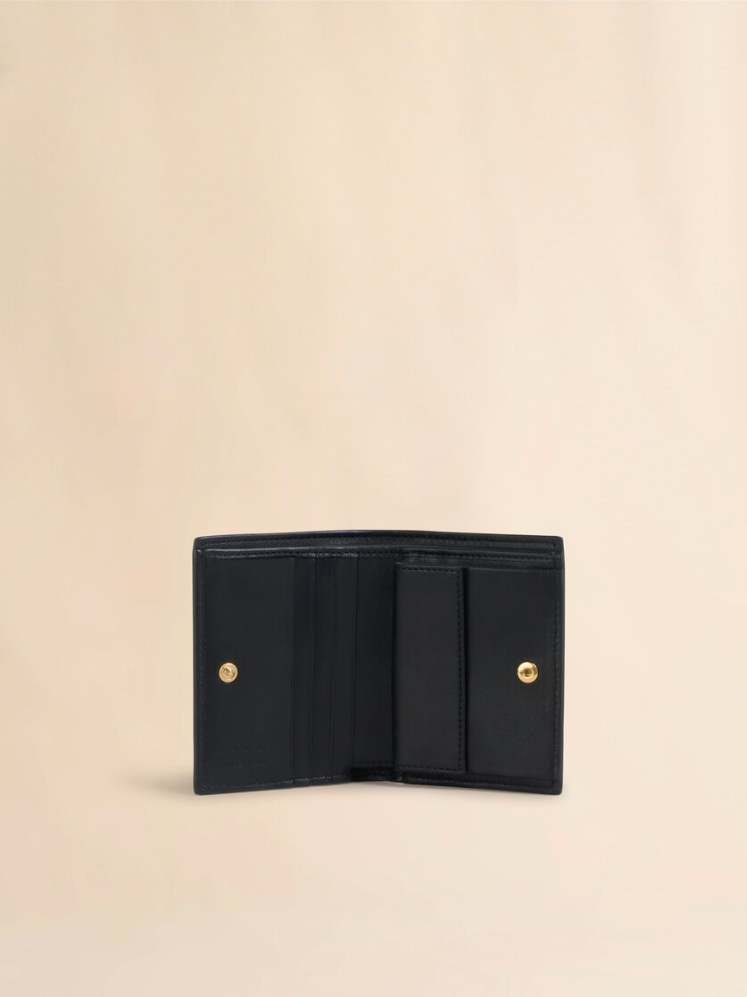 Sky blue bi-fold wallet with Marni Symbol embroidery - Wallets - Image 2