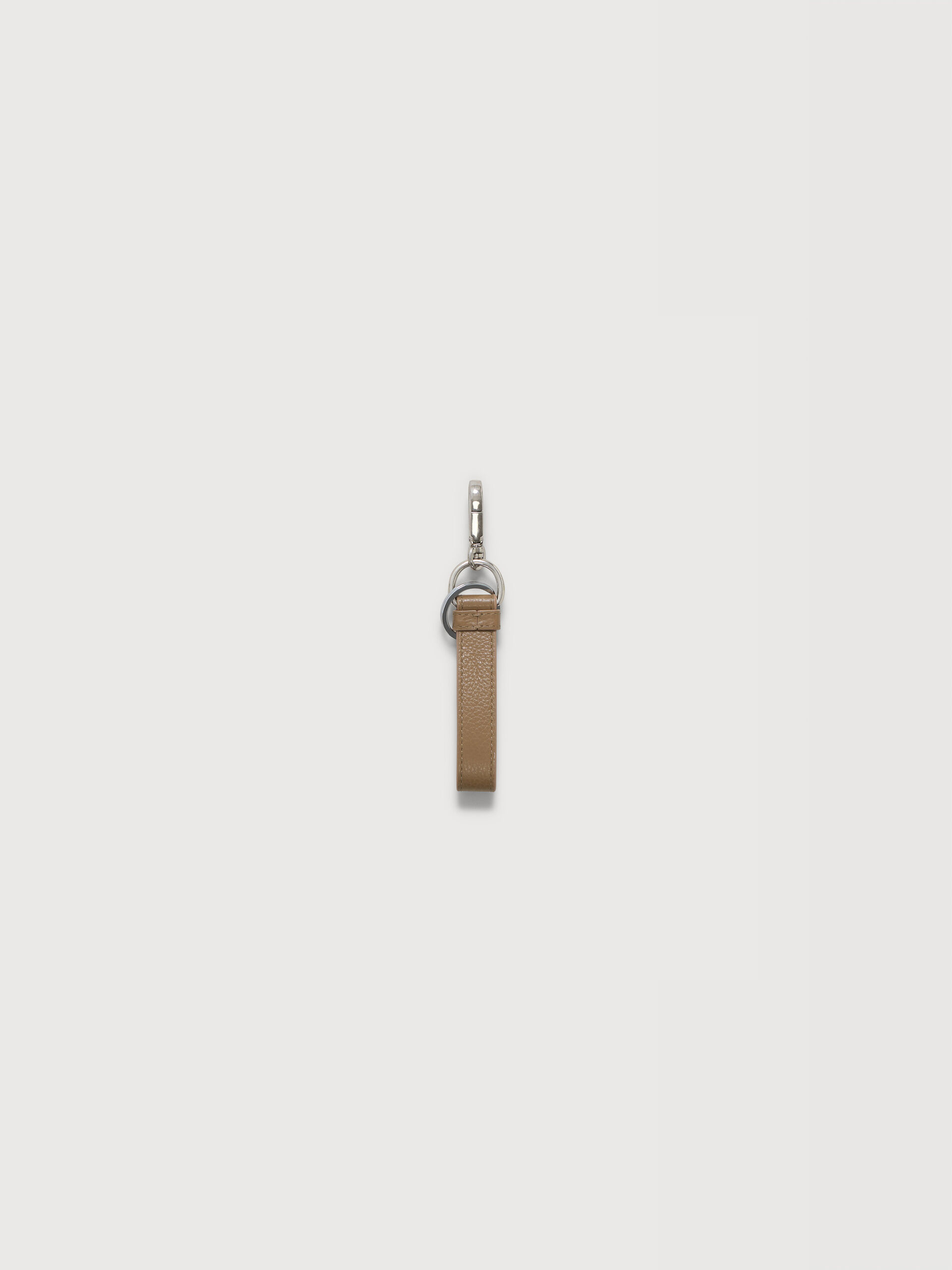 Brown leather keyring with Marni Mending embroidery | Marni