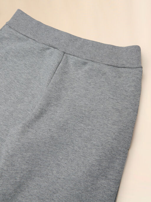 Grey melange cotton joggers with Marni print - Pants