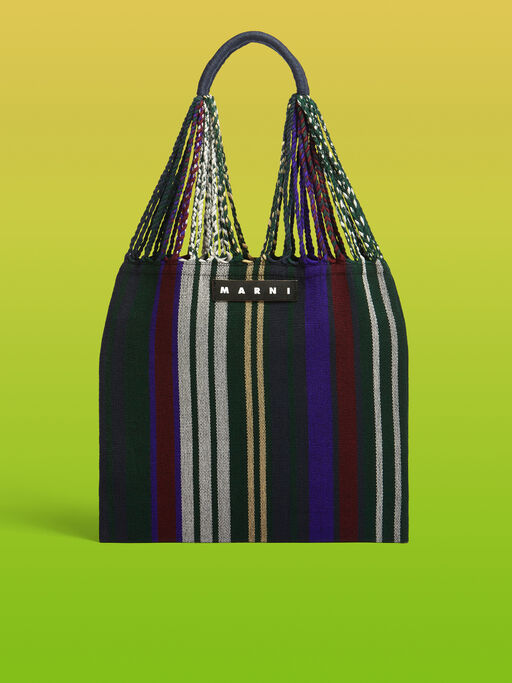 マルチカラー パープル クロシェ製 MARNI MARKET HAMMOCKバッグ - ハンドバッグ