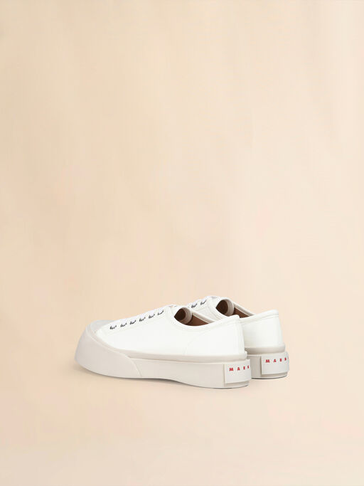 White nappa leather Pablo lace-up sneaker - Sneakers