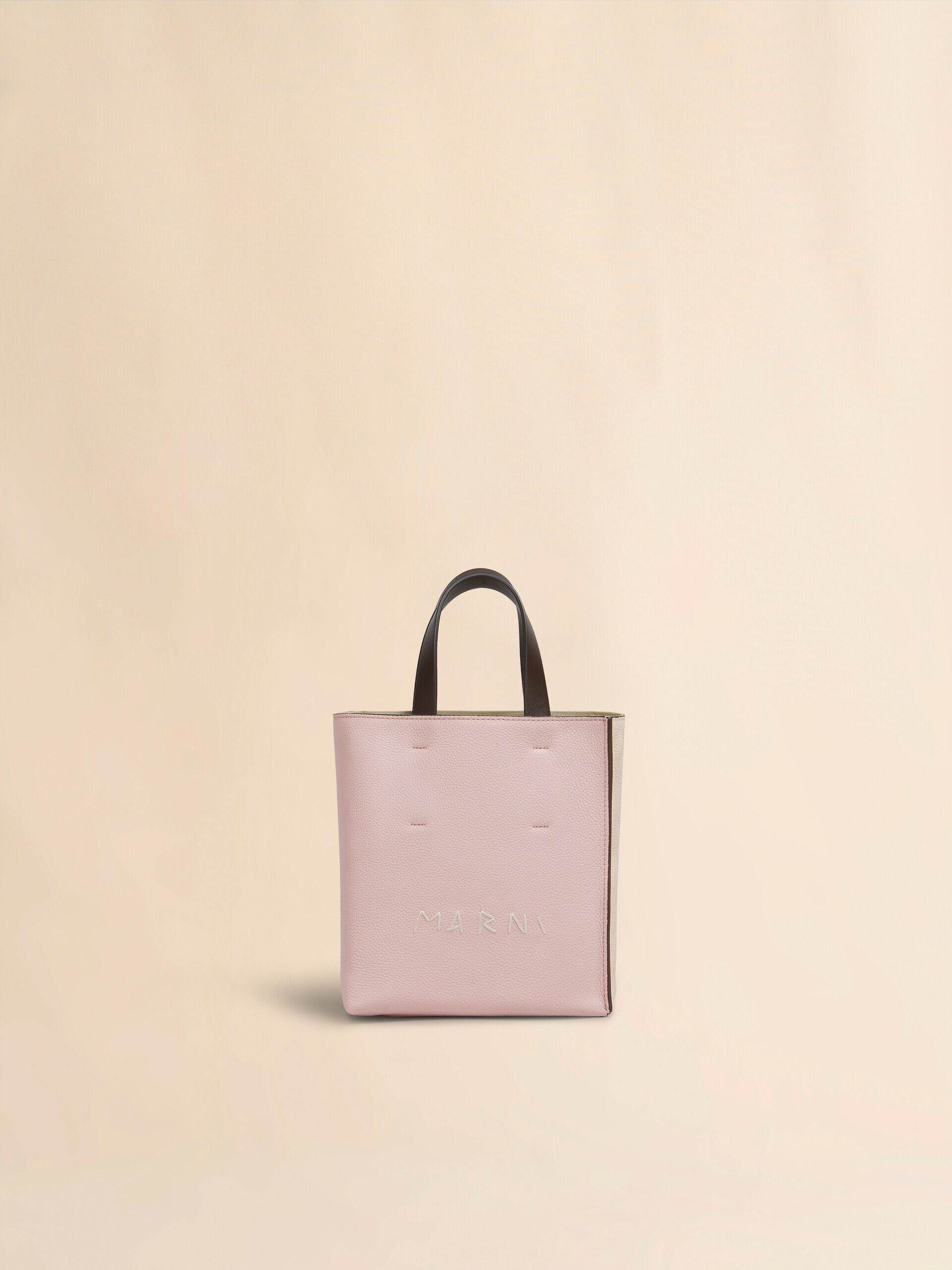 【MARNI】MUSEO SOFT SHOULDER BAG MUSEO mini bag in blue and white leather | Marni