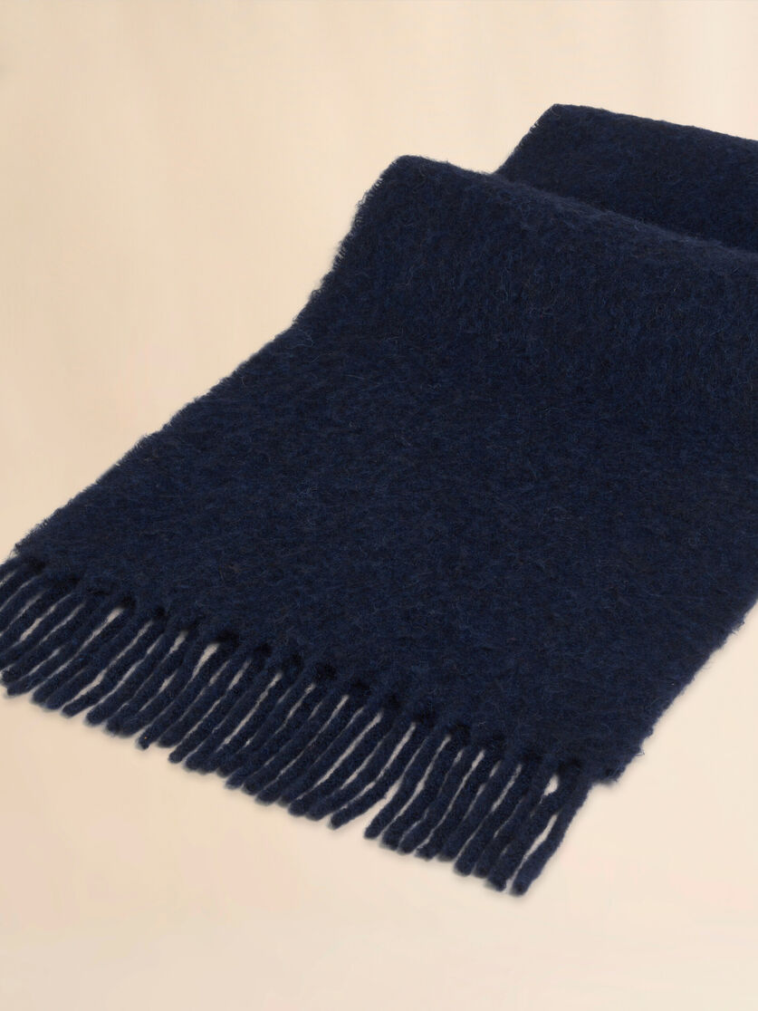 Light blue alpaca scarf - Scarves - Image 3