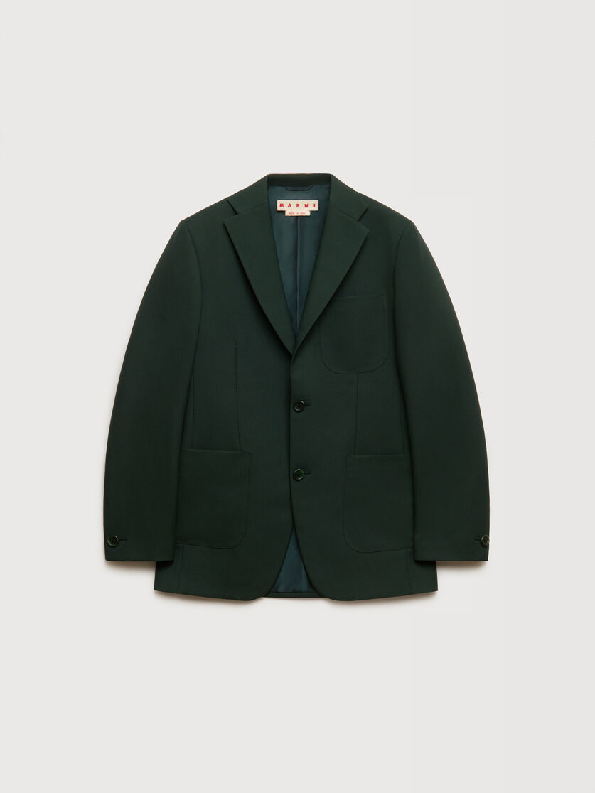 Deep green techno fabric jacket, Image 1