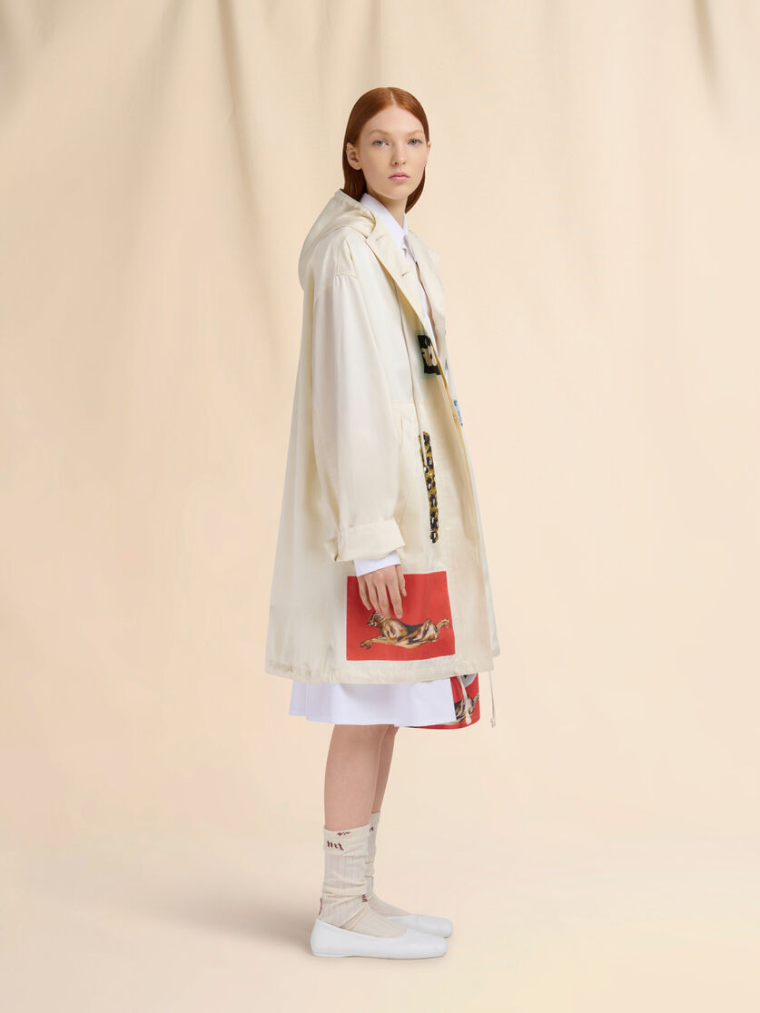 White poplin A-line skirt - Skirts - Image 5