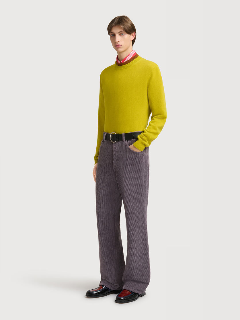 Grey corduroy flared trousers, Image 3