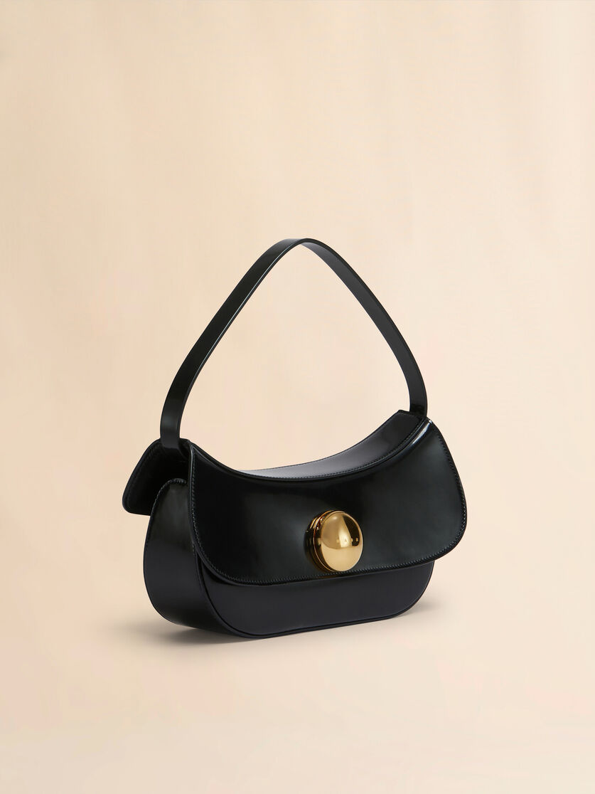 Mittelgroße braune Hobo Bag Butterfly aus Leder - Schultertaschen - Image 5