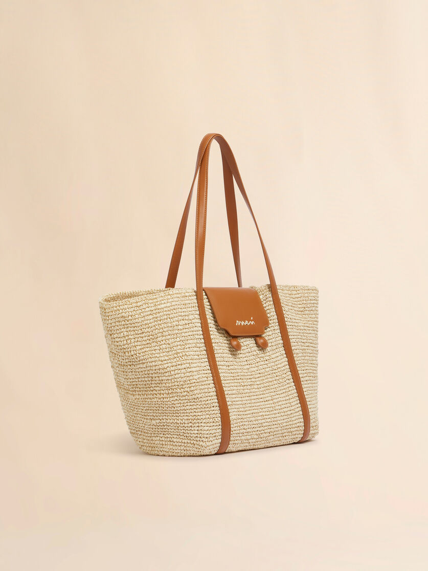 Medium black raffia-effect Trunkaroo beach bag - Shopping Bags - Image 6