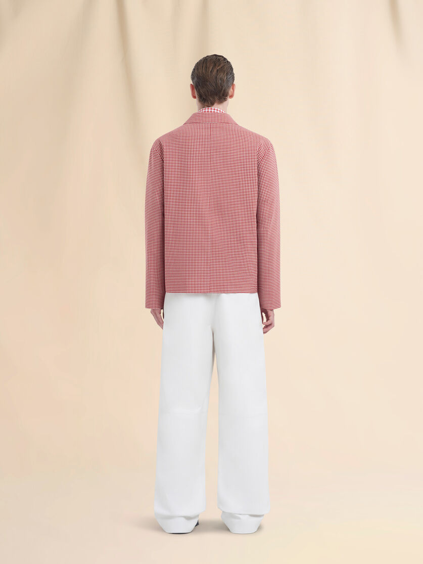 Red and white gingham wool jacket - Jackets - Image 3