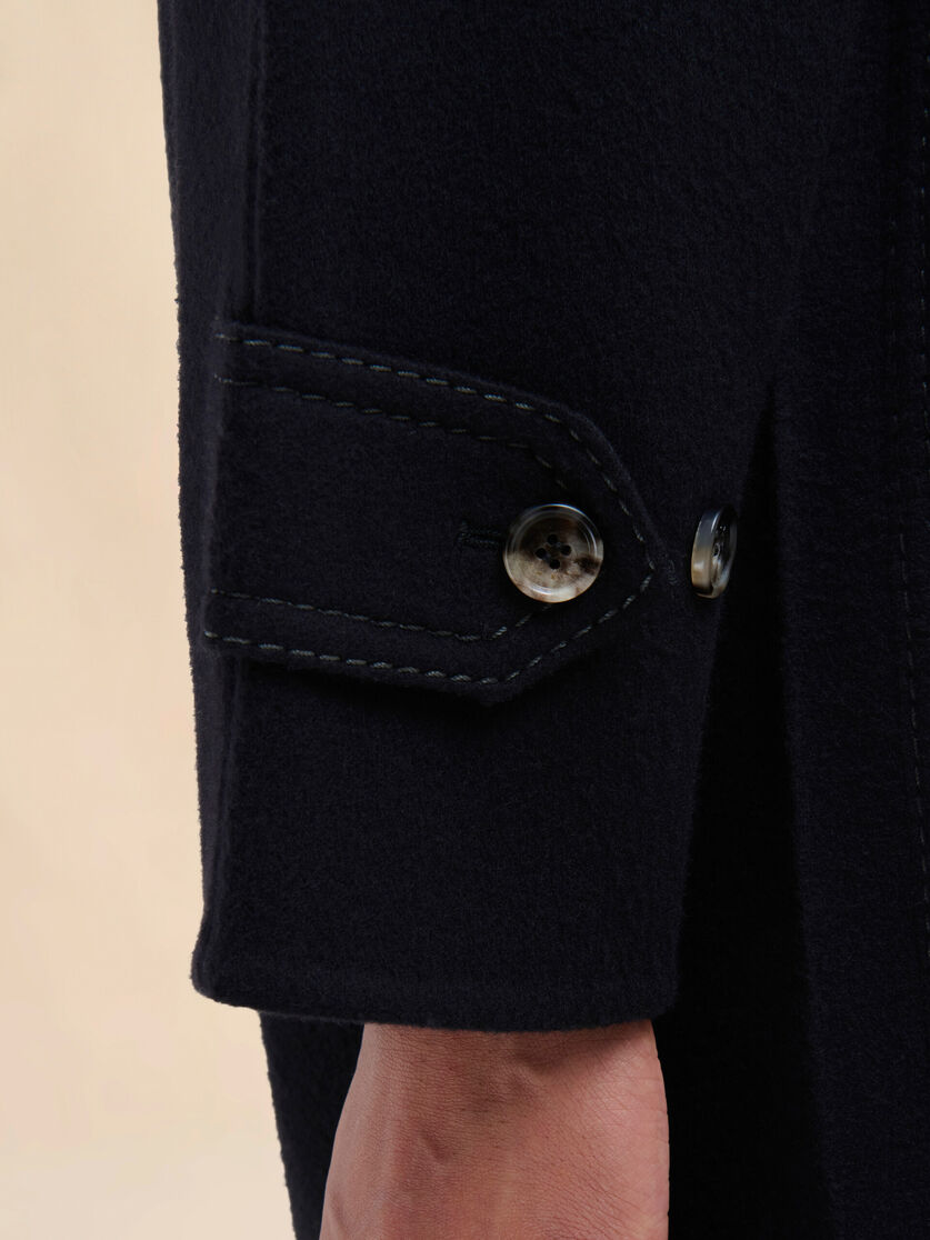 Wool and cashmere coat with shearling collar - Coats - Image 5
