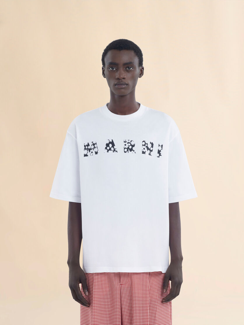 Camiseta de algodón con logotipo Marni Pop Fields rojo - Camisas - Image 2