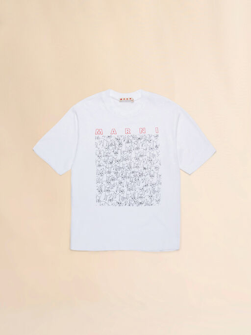 White T-shirt with Joy print - T-shirts