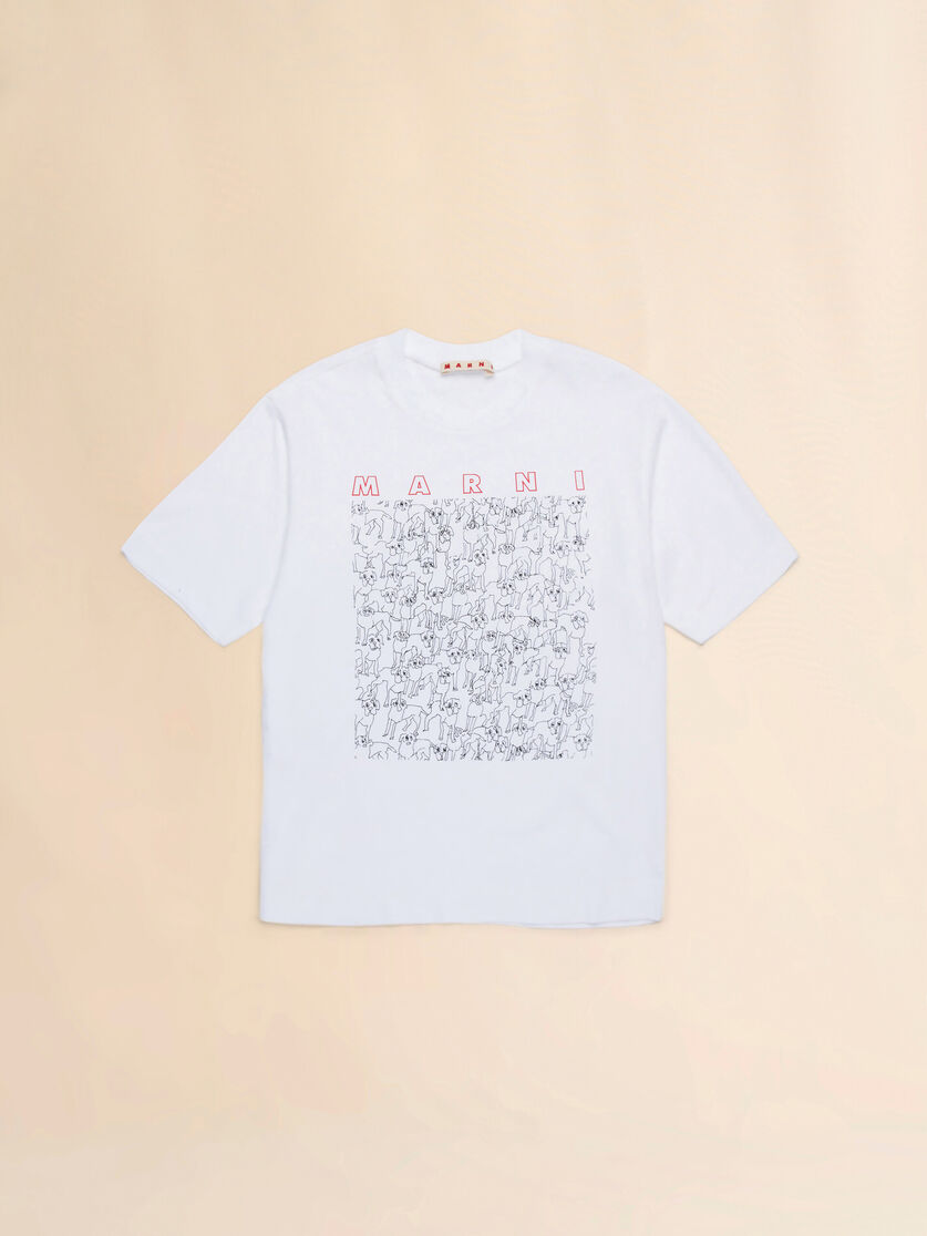 White T-shirt with Joy print - T-shirts - Image 1