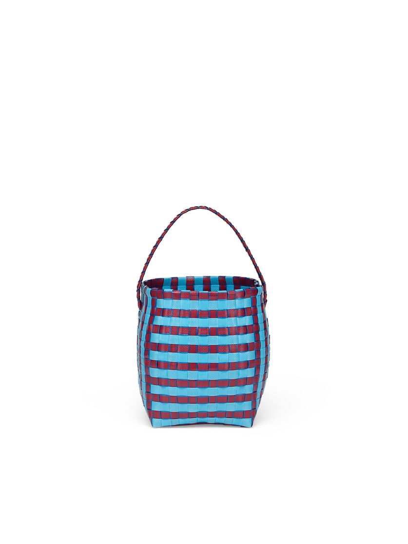 MARNI MARKET POD BASKET bag in orange woven material - Shopping Bags - Image 3