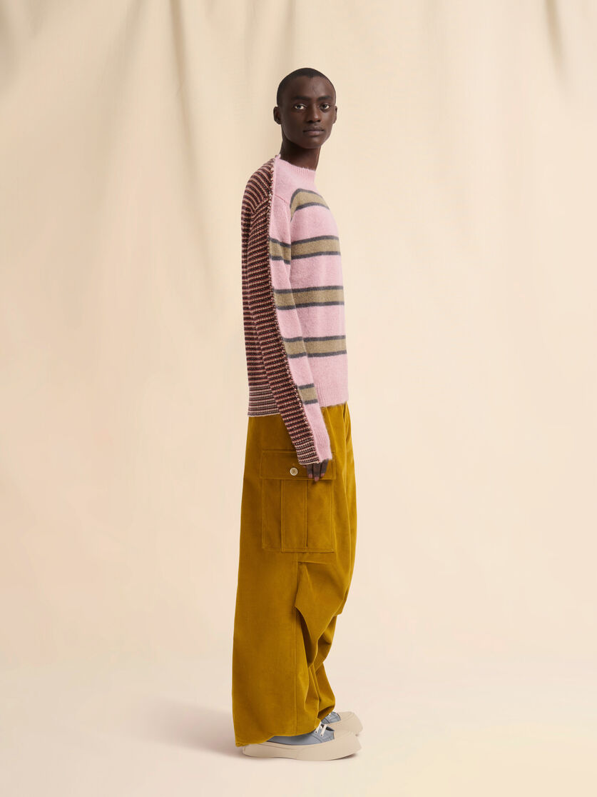 Blue striped mohair and wool half-and-half jumper - Pullovers - Image 5