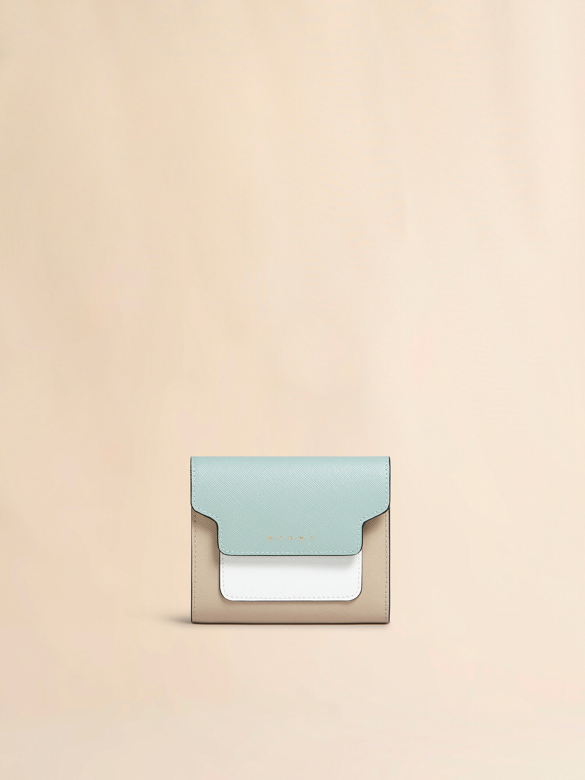 ◆送料・関税込◆MARNI マルチカラーレザーウォレット ◇マルニ◇レザー/コンパクトウォレット/三つ折り財布/マルチ
